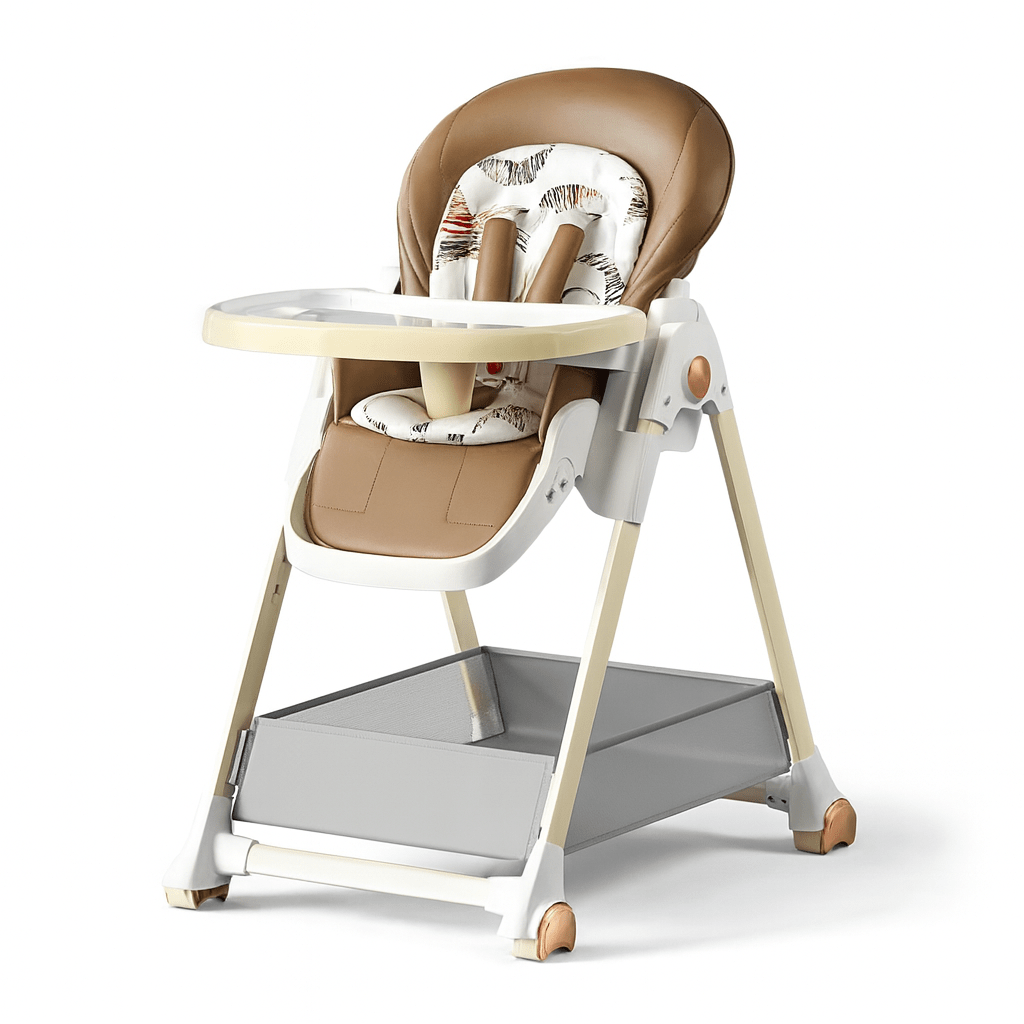 MildlyMama - 6 - in - 1 Convertible Baby Highchair with Adjustable Height, Removable Tray, and Space - Saving Design - Perfect for Infants to Toddlers High Chairs