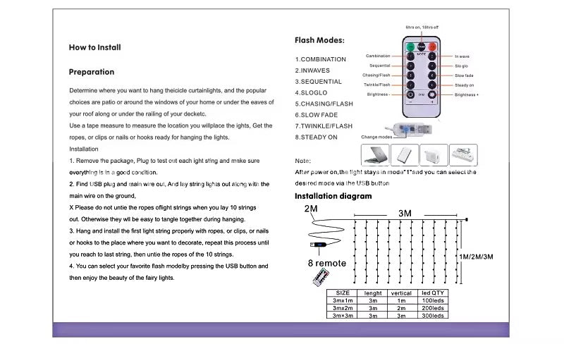 MildlyMama - GlowLuxe™ Christmas String Lights – Fairy Lights with Remote, 8 Twinkle Modes, Warm White LED for Indoor & Outdoor Holiday Decor Light