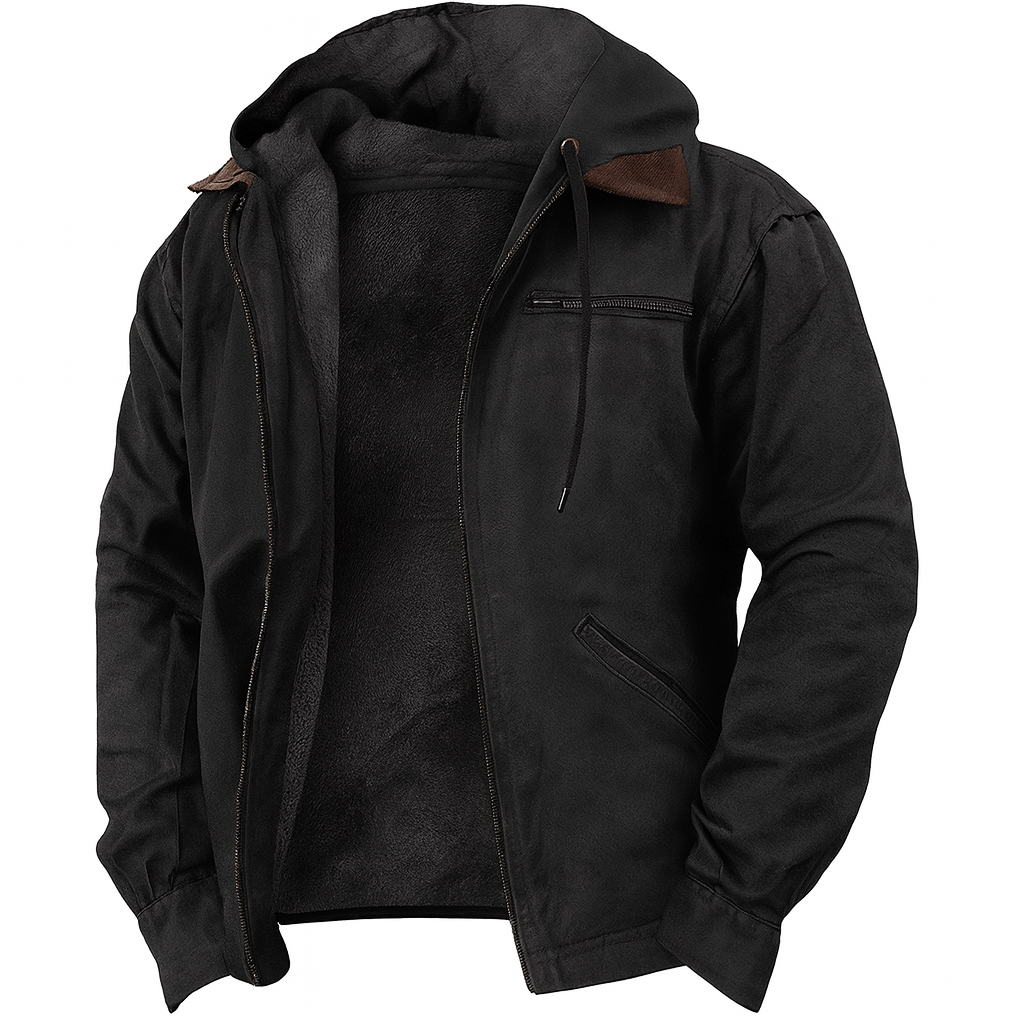 MildlyMama - Men's Heavyweight Hooded Workwear Jacket – Warm, Durable, and Relaxed Fit for Fall & Winter