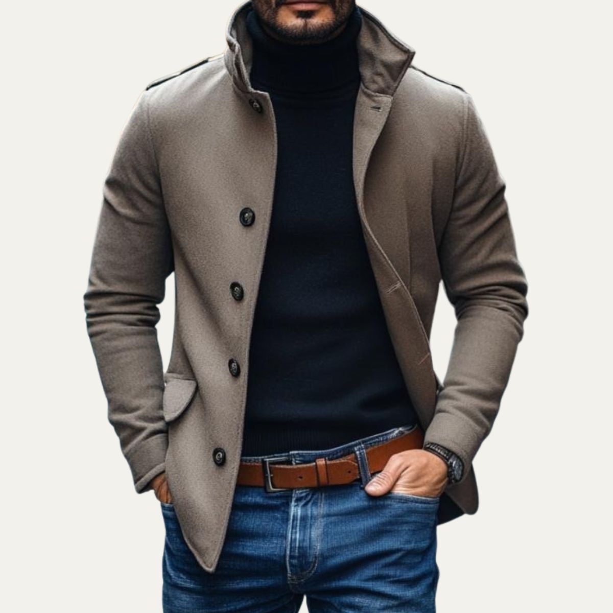 MildlyMama - The Rome Wool Coat – Men’s Smart Tailored Overcoat Jackets