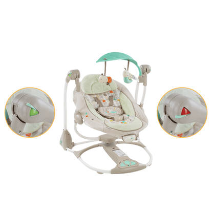 NOLLO™ – Soothing Electric Baby Swing Chair with Music, Remote & Gentle Rocking Motion