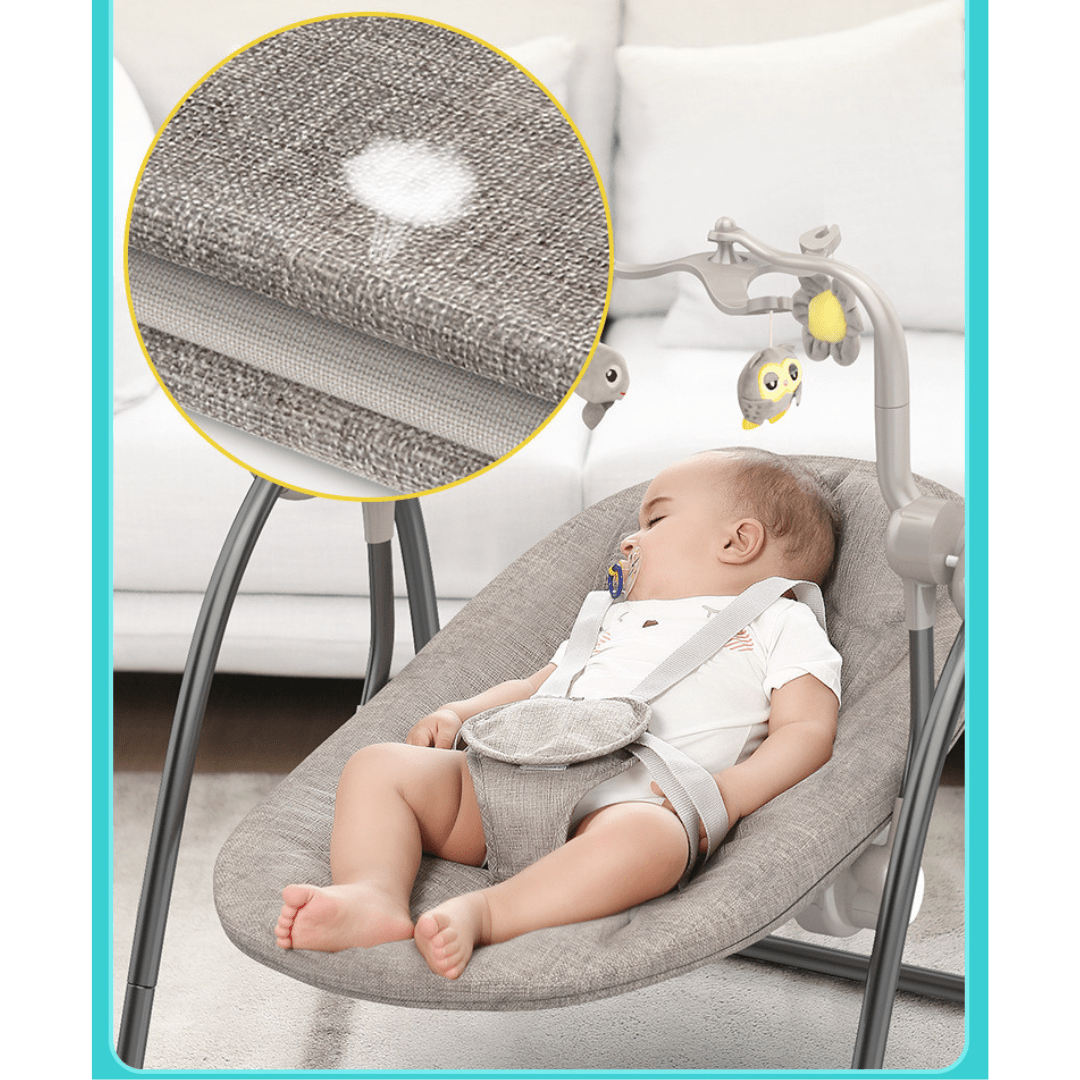 LULLABABY™ – Elektrischer Baby-Schaukelstuhl mit Bluetooth & beruhigender Bewegung für entspannende Nickerchen