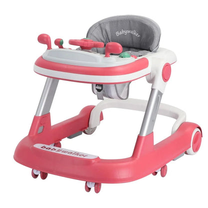 MildlyMama - Foldable 2-in-1 Baby Walker with Interactive Toy Tray - Adjustable Height for Safe First Steps Baby Walkers
