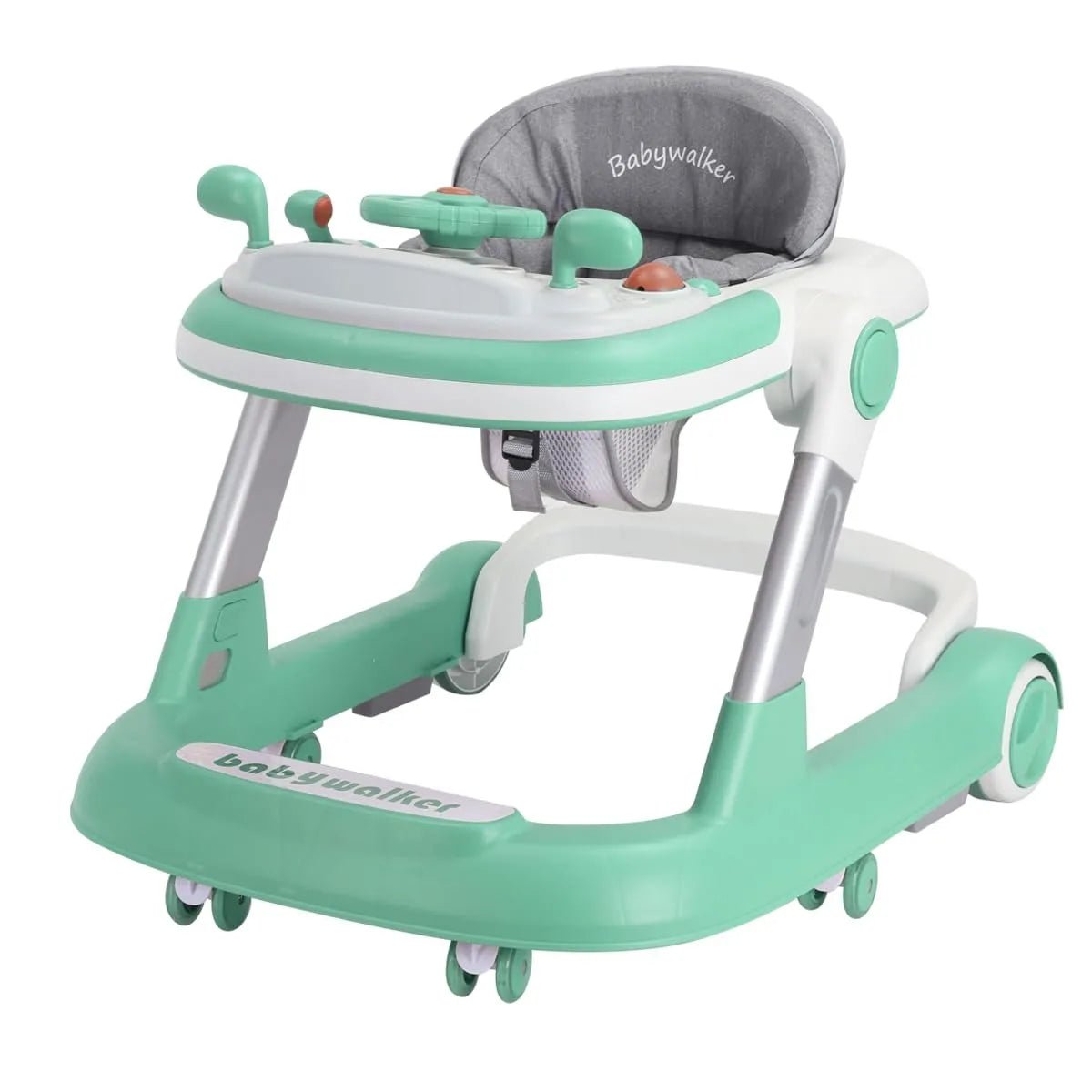 MildlyMama - Foldable 2-in-1 Baby Walker with Interactive Toy Tray - Adjustable Height for Safe First Steps Baby Walkers