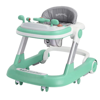 MildlyMama - Foldable 2-in-1 Baby Walker with Interactive Toy Tray - Adjustable Height for Safe First Steps Baby Walkers