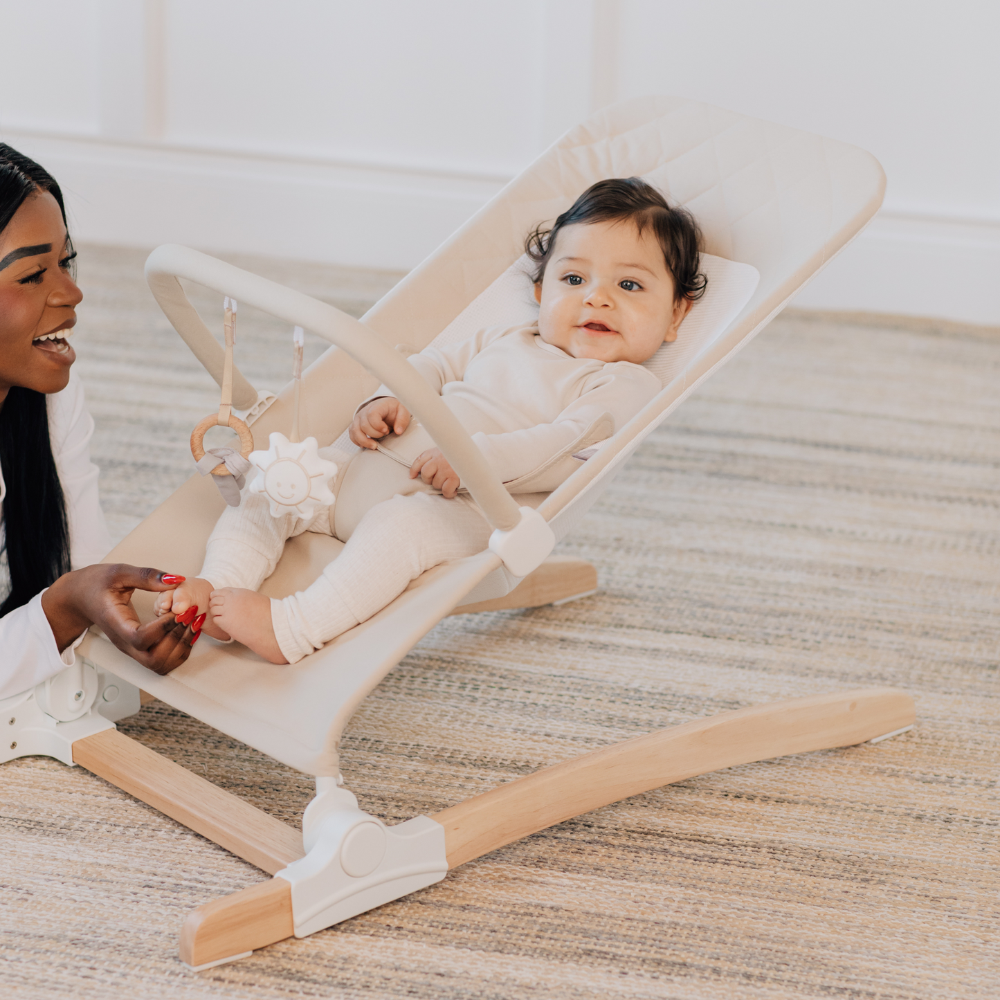 Heirloom Aspen Wood Bouncer - Organic Oat