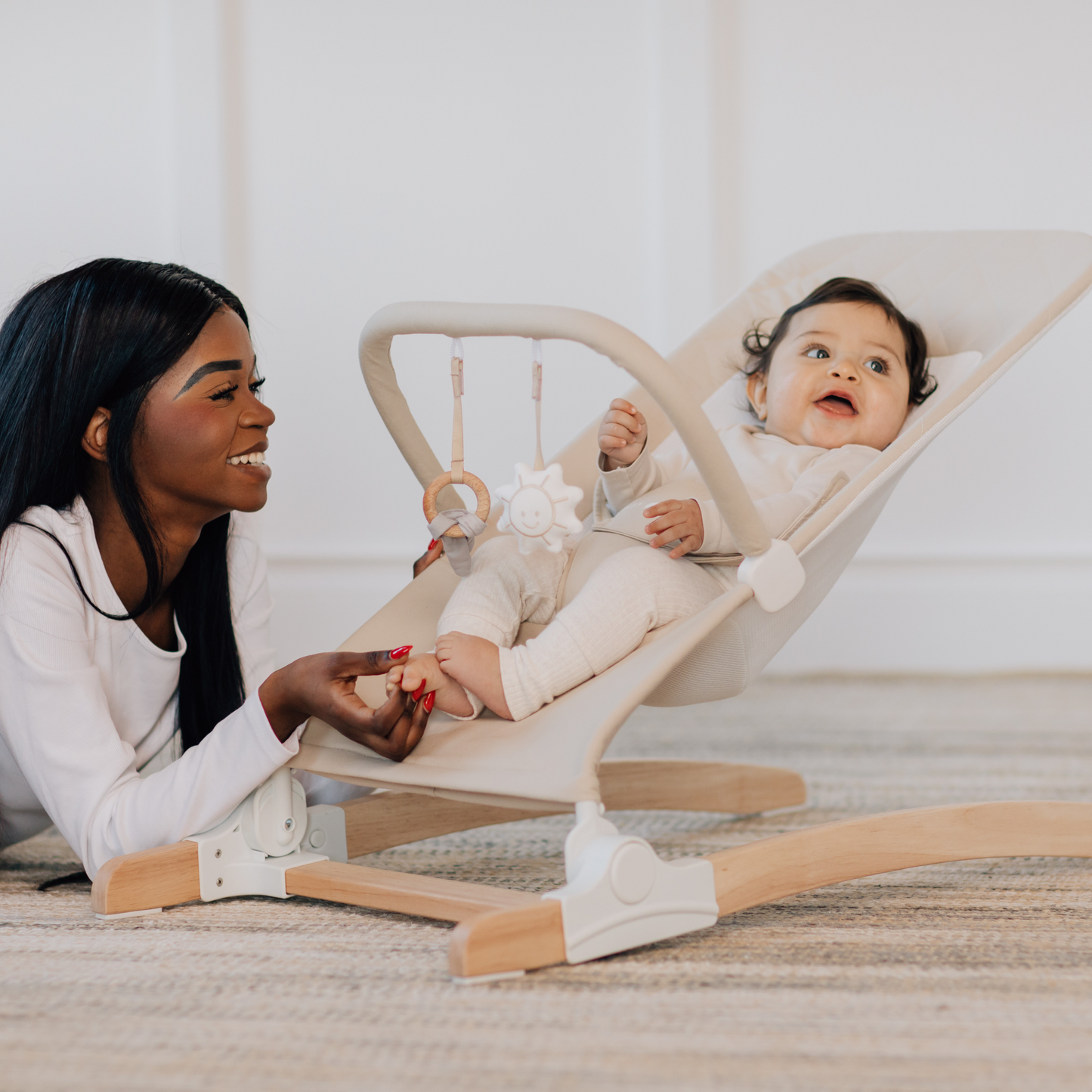 Heirloom Aspen Wood Bouncer - Organic Oat