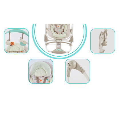 NOLLO™ – Soothing Electric Baby Swing Chair with Music, Remote & Gentle Rocking Motion