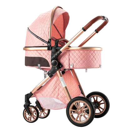 MildlyMama - 3 - in - 1 Baby Stroller Travel System with Car Seat – Lightweight, Compact Design, Easy - Fold, Anti - Shock Wheels, Suitable for 0 - 36 Months Baby Strollers