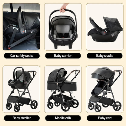 MildlyMama - Luxury Travel Stroller: 3-in-1 Aluminum Frame, Adjustable Canopy & Storage Basket Strollers & Accessories