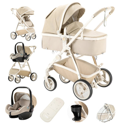 MildlyMama - Luxury Travel Stroller: 3-in-1 Aluminum Frame, Adjustable Canopy & Storage Basket Strollers & Accessories
