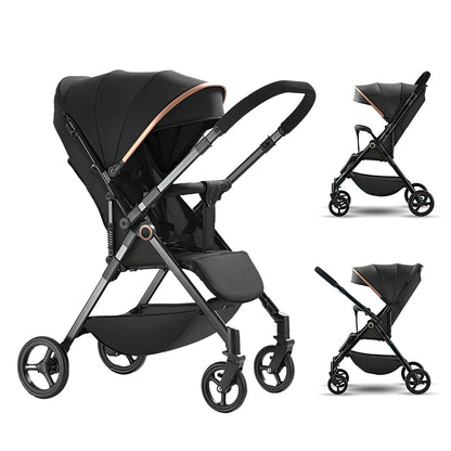 Variant image for Luxurious Portable Baby Stroller with Shock Absorption – Foldable Travel Stroller for Infants and Toddlers-2