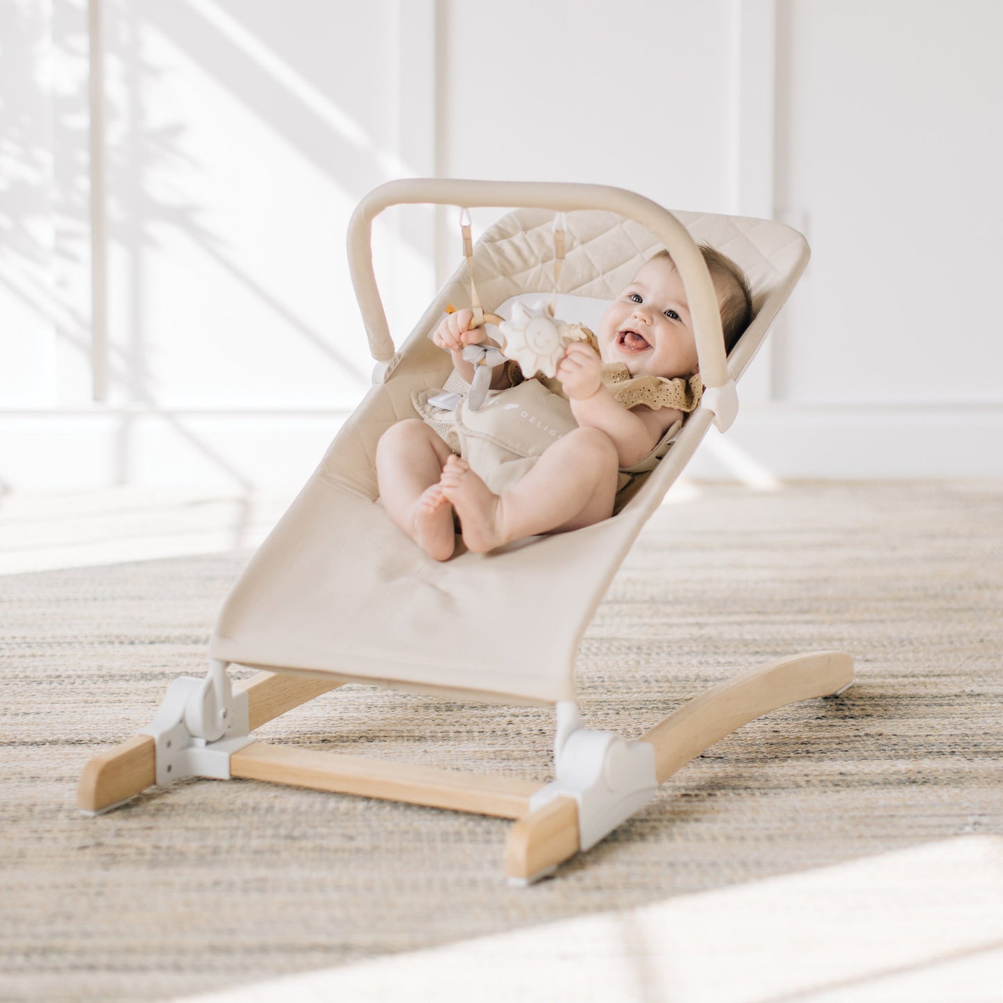 Heirloom Aspen Wood Bouncer - Organic Oat