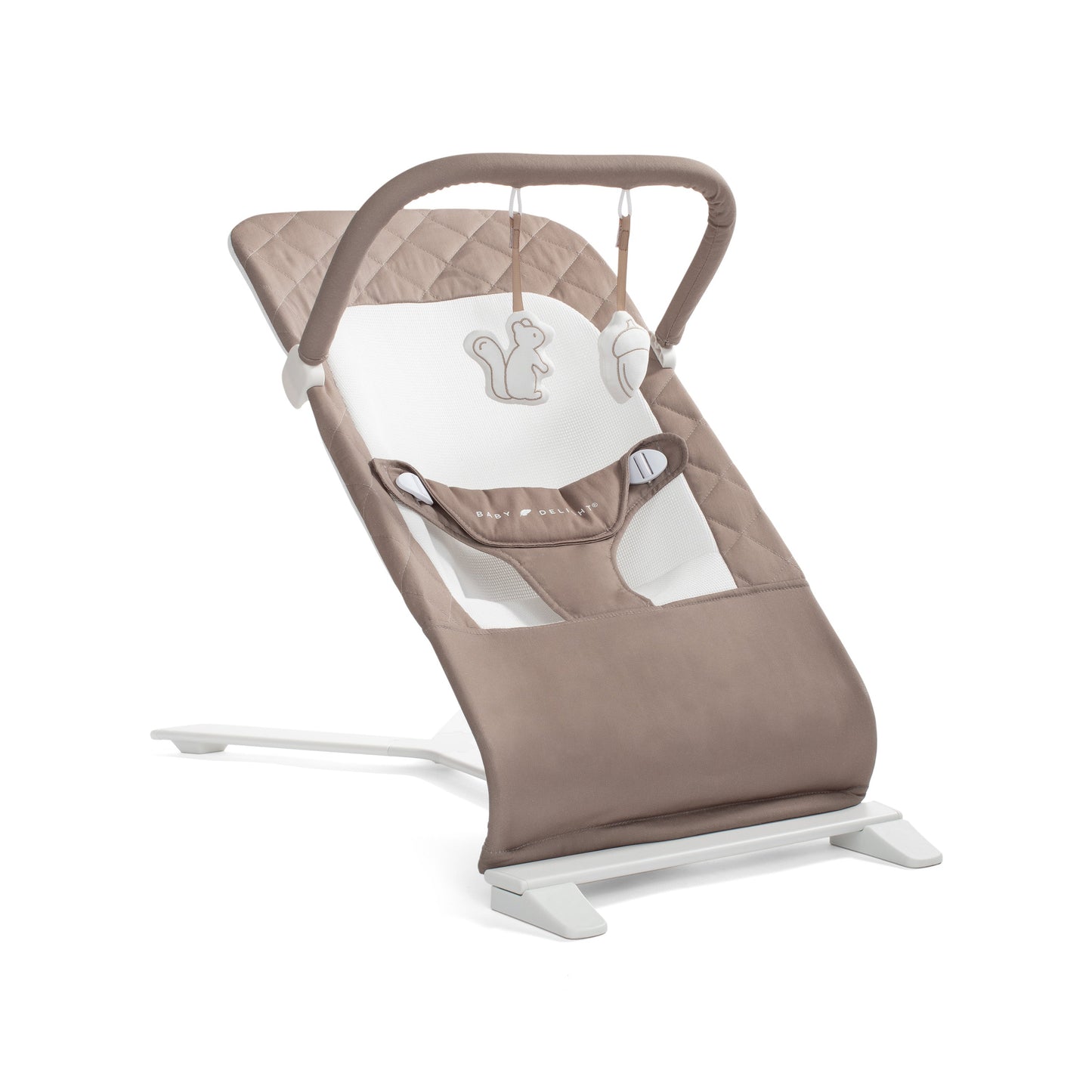 NUBABY™ – Lightweight Foldable Baby Bouncer with Organic Cotton Cover | Natural Soothing Motion & Travel-Friendly Design