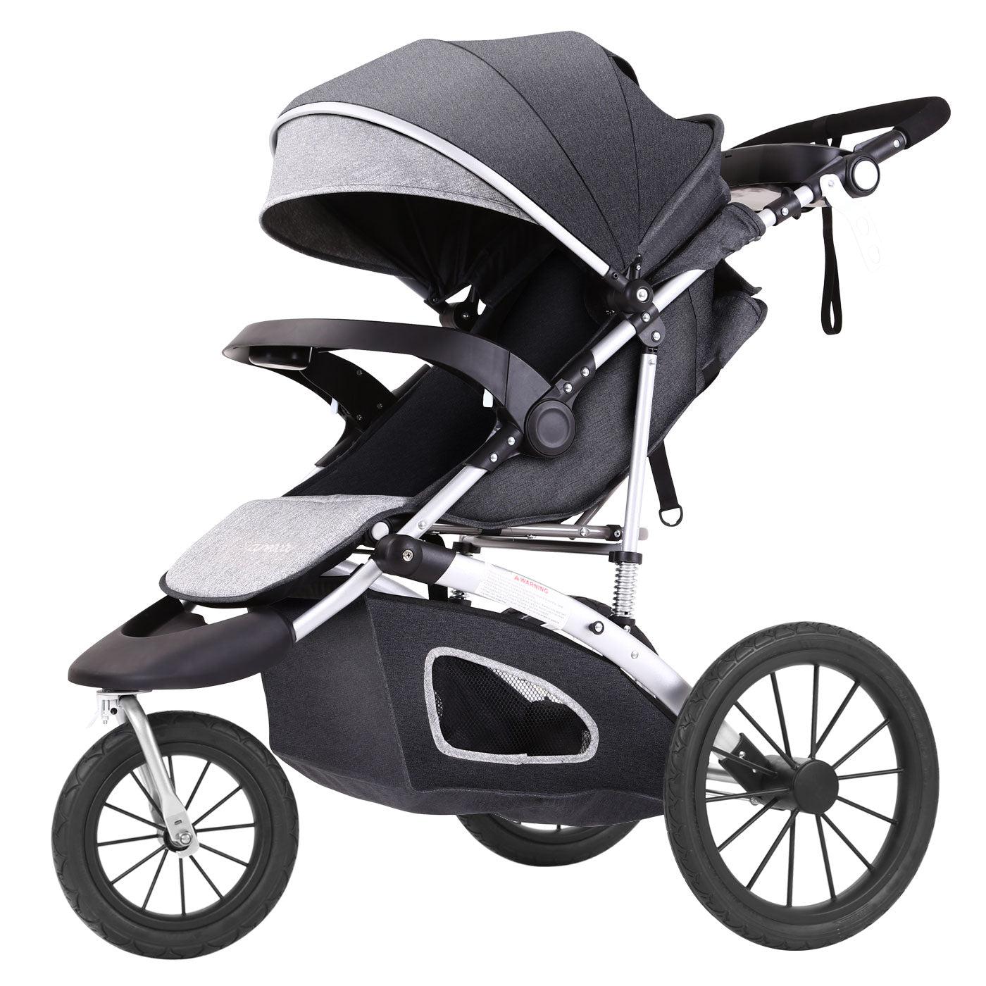 Variant image for Lightweight 2-in-1 Maternity Jogging Stroller for Toddlers with Adjustable Handlebar and Smooth-Rolling Wheels-3