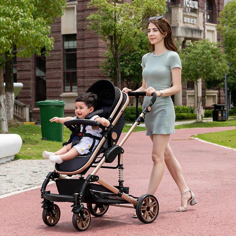 Luxury 3-in-1 Baby Stroller Travel System with Car Seat – Versatile, Lightweight, and Easy to Fold for Travel-4