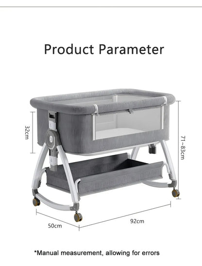 NUBI™ – 3-in-1 Baby-Bassinet, Beistellbett & Spielplatz mit Rädern & Matratze