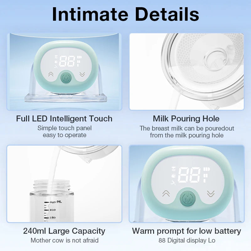 🍼 LUNAYA™ – Drahtloser, tragbarer Milchpumpen | Tragbare, leise und stressfreie Milchpumpe überall