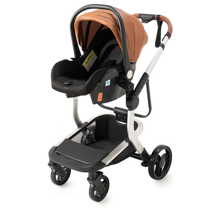 NOVAIR™ – 3-in-1 Leder-Babywagen mit umkehrbarem Sitz und Wannenfunktion