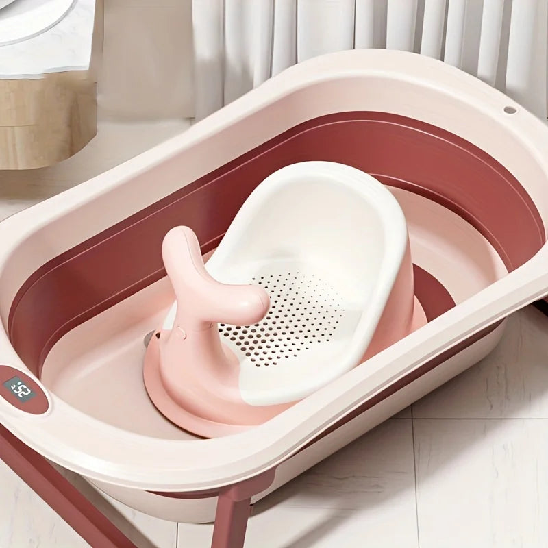 BLOOMBATH™ – Faltbare Babybadewanne mit intelligentem Thermometer & gepolstertem Komfort