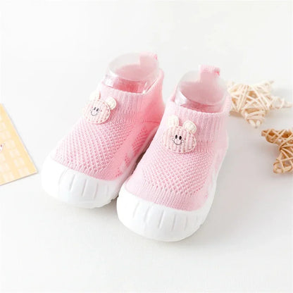 Summer Baby Shoes - Soft Sole Infant Toddler Sneakers with Shock Absorption - Non-Slip Baby Socks Shoes for Boys Girls 0-24 Months