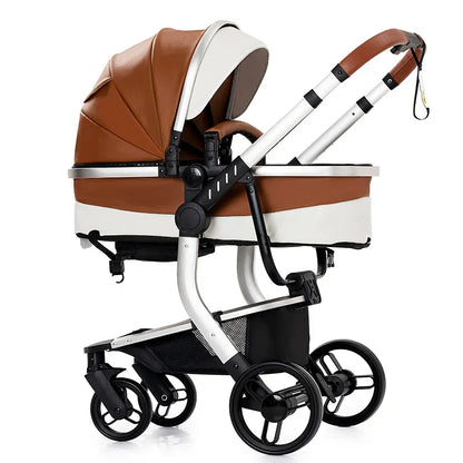 NOVAIR™ – 3-in-1 Leder-Babywagen mit umkehrbarem Sitz und Wannenfunktion