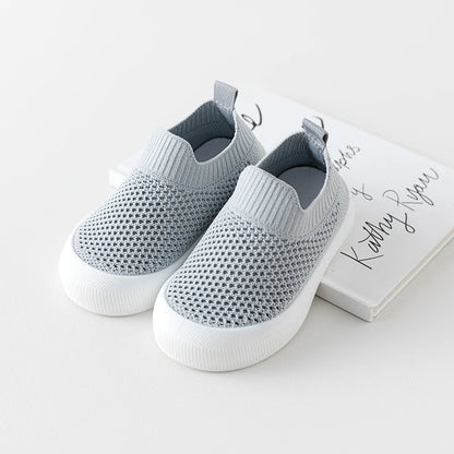 Baby Summer Shoes Breathable Mesh - Non-Slip First Walker Sneakers for Boys Girls 6-36 Months - Slip-On Infant Shoes