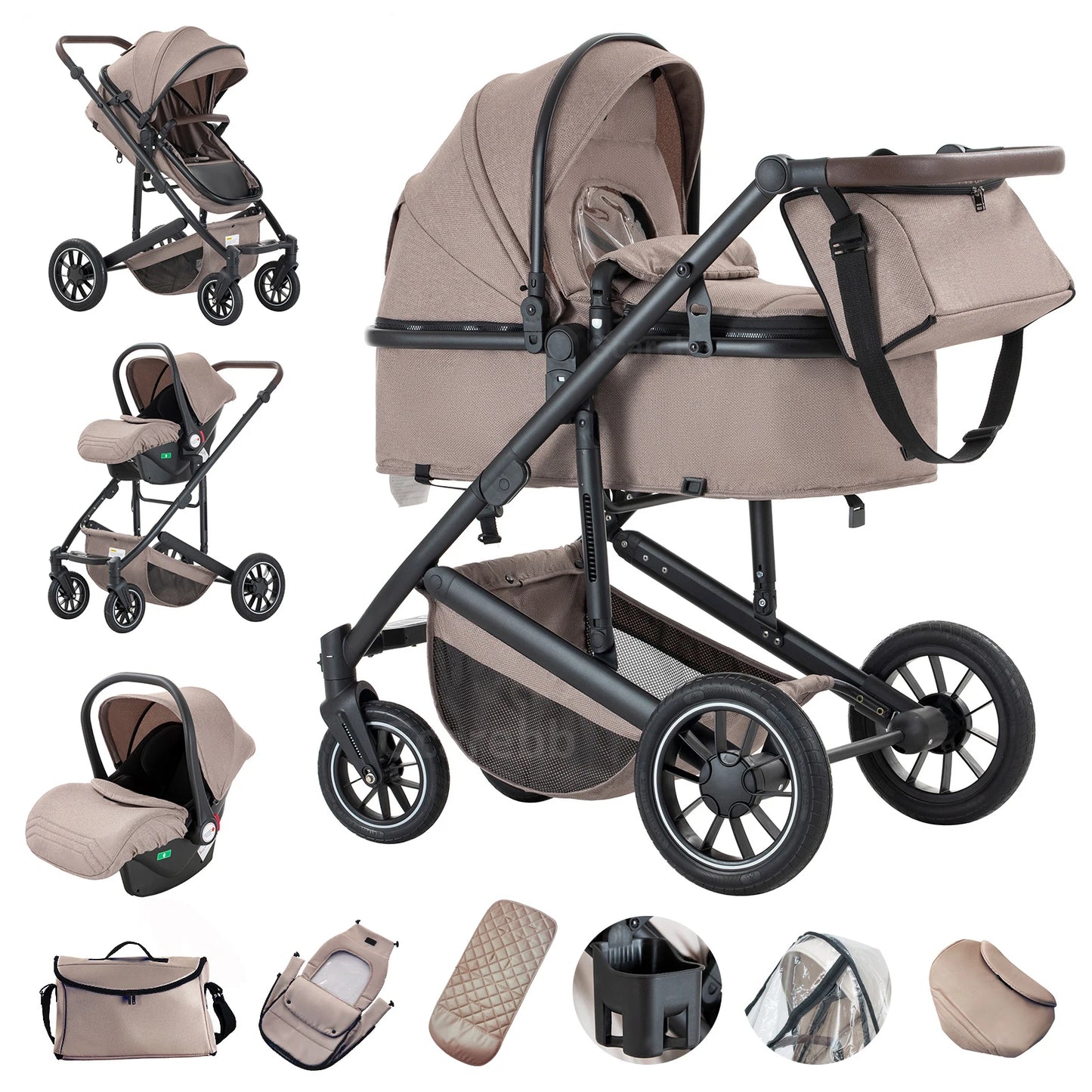 KinderWagen™ – 3-in-1 Luxus Reise Kinderwagen