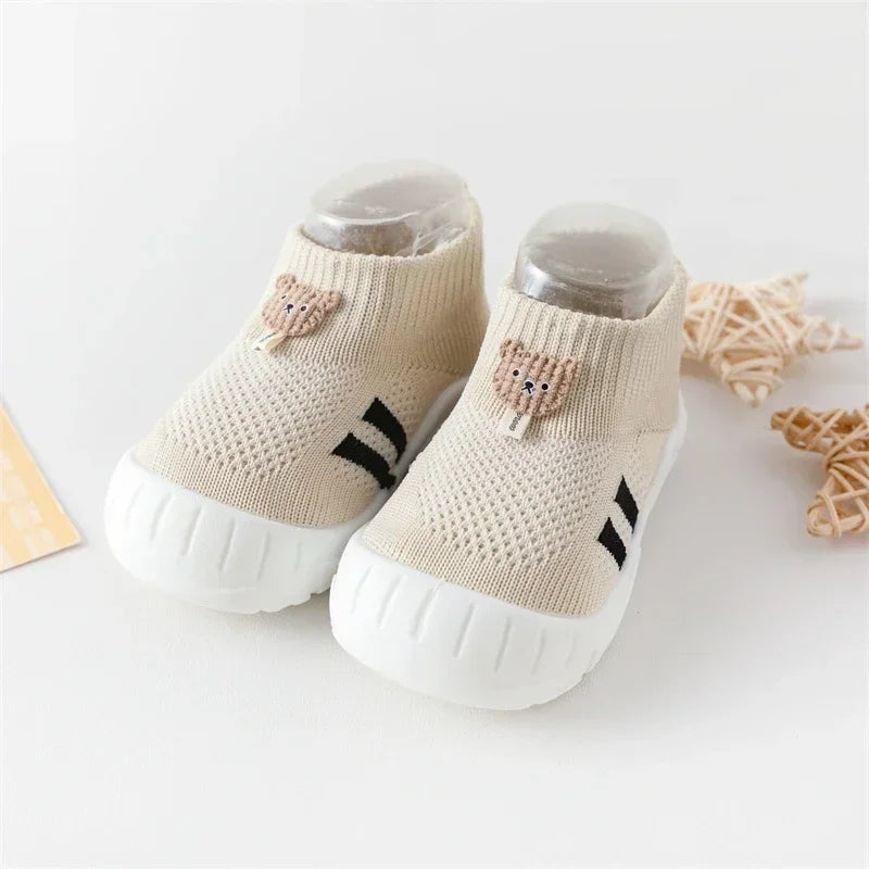 Summer Baby Shoes - Soft Sole Infant Toddler Sneakers with Shock Absorption - Non-Slip Baby Socks Shoes for Boys Girls 0-24 Months