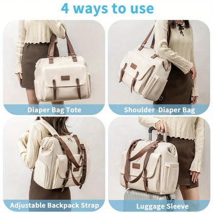 LUNOA™ - Luxuriöser und geräumiger Wickelrucksack für stilvolle Eltern