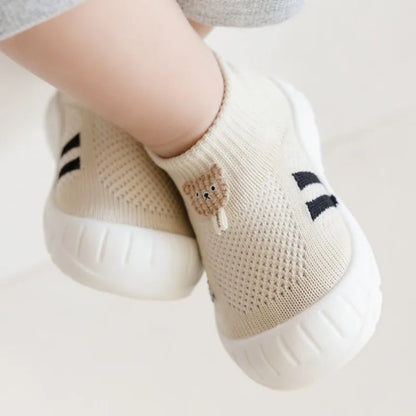 Summer Baby Shoes - Soft Sole Infant Toddler Sneakers with Shock Absorption - Non-Slip Baby Socks Shoes for Boys Girls 0-24 Months