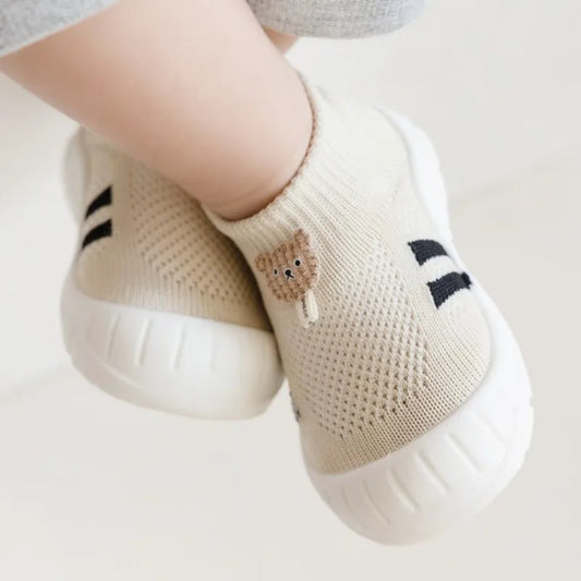 Summer Baby Shoes - Soft Sole Infant Toddler Sneakers with Shock Absorption - Non-Slip Baby Socks Shoes for Boys Girls 0-24 Months