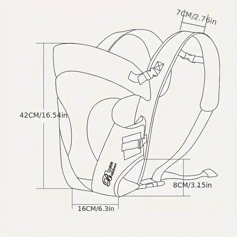 Nestléa – Ergonomischer Babytragetuch-Rucksack für freihändigen Komfort und Bindung