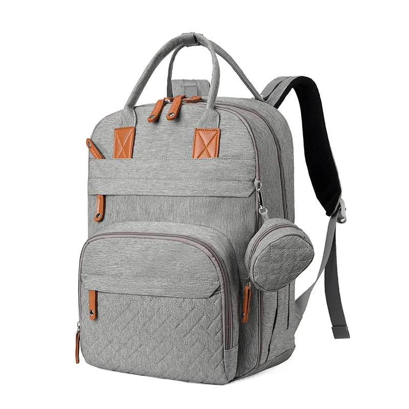 MAVO™ - Stilvoller & Geräumiger Wickelrucksack mit Kinderwagenhaken und Wickelmatte