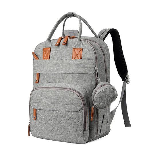 MAVO™ - Stilvoller & Geräumiger Wickelrucksack mit Kinderwagenhaken und Wickelmatte