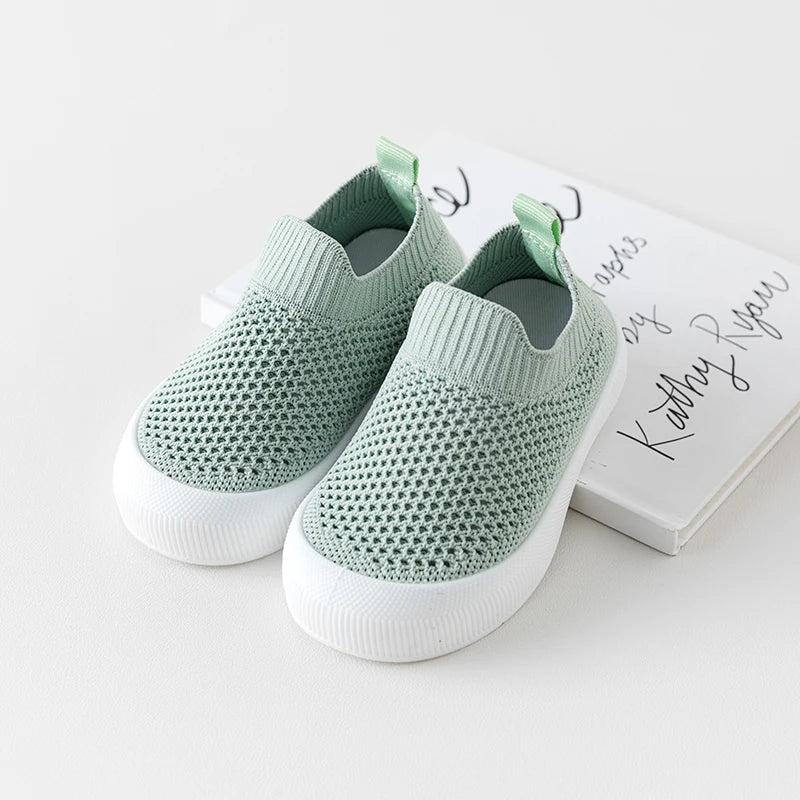 Baby Summer Shoes Breathable Mesh - Non-Slip First Walker Sneakers for Boys Girls 6-36 Months - Slip-On Infant Shoes