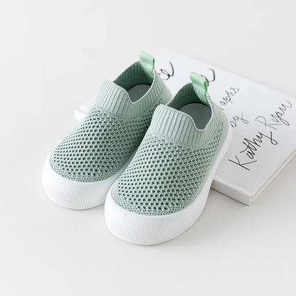 Baby Summer Shoes Breathable Mesh - Non-Slip First Walker Sneakers for Boys Girls 6-36 Months - Slip-On Infant Shoes