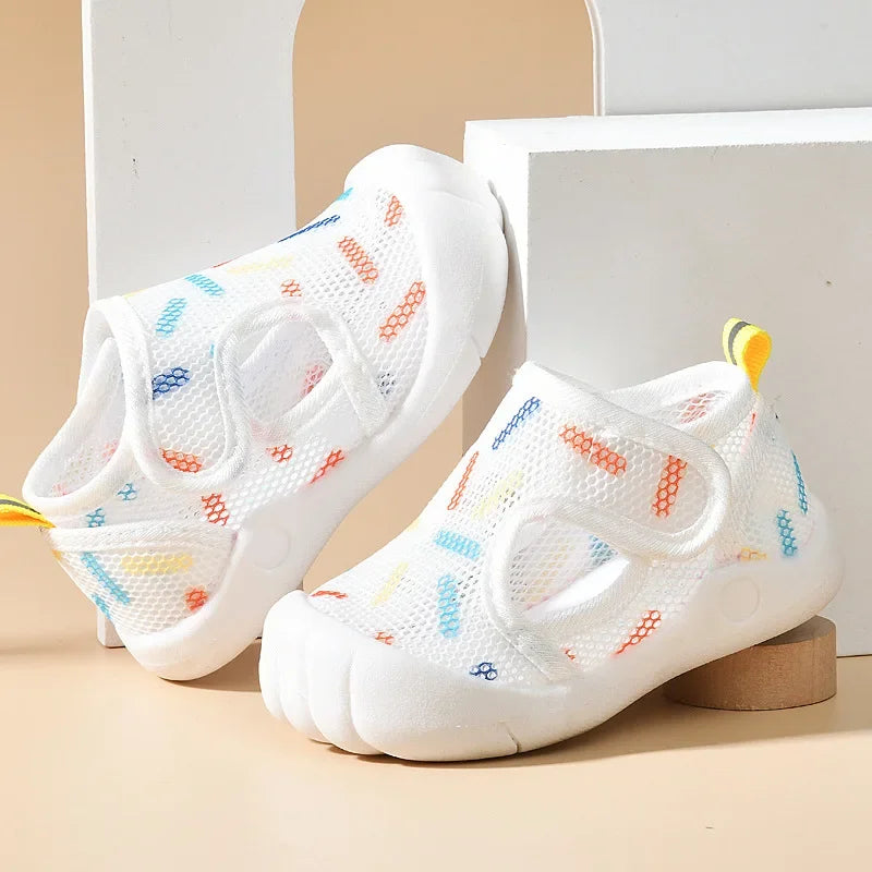 Baby Sandals Summer Breathable Mesh - Soft Sole First Walker Shoes for Toddlers 1-4 Years - Anti-Slip Infant Sandals Boys Girls