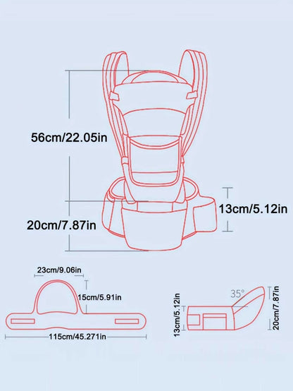 HERZBAND™ – Ergonomische Babytrage mit Hüftsitz für Neugeborene und Kleinkinder | Komfort- & Nähe-Trage