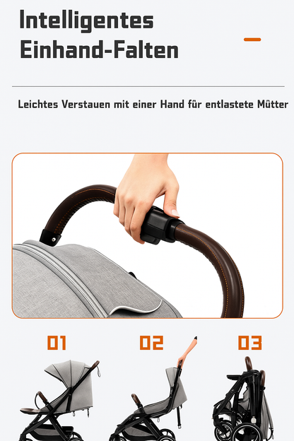 WAGEN™ – Ultra-kompakter & faltbarer Kinderwagen für sanfte & stilvolle Fahrten