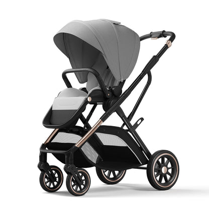 Variant image for Lightweight 2-in-1 Baby Stroller with Compact Fold Design and Adjustable Bassinet, 5-Point Safety Harness, Anti-Shock Wheels-4