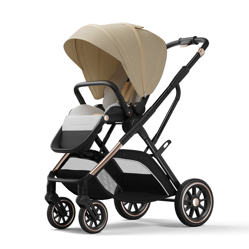 Variant image for Lightweight 2-in-1 Baby Stroller with Compact Fold Design and Adjustable Bassinet, 5-Point Safety Harness, Anti-Shock Wheels-3