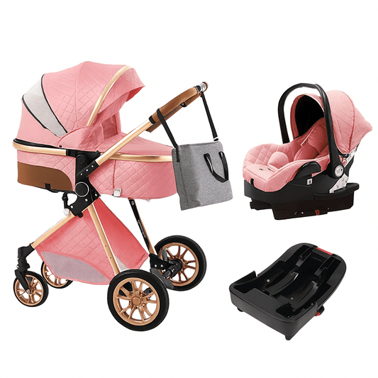 MildlyMama - Baby Stroller 3-in-1 with Car Seat, Lightweight & Easy-Fold Design, Durable Aluminum Frame - Premium Brand