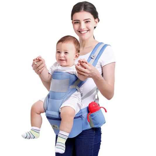 MildlyMama - Ergonomic Baby Carrier Black Size Adjustable Soft Fabric with Storage Bag Baby Carriers