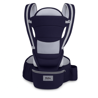 MildlyMama - Ergonomic Baby Carrier Black Size Adjustable Soft Fabric with Storage Bag Baby Carriers