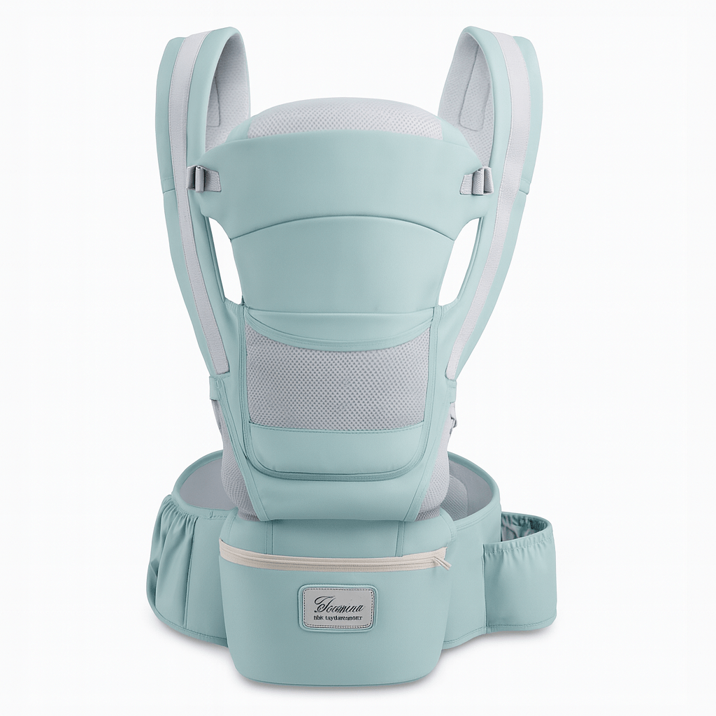 MildlyMama - Ergonomic Baby Carrier Black Size Adjustable Soft Fabric with Storage Bag Baby Carriers