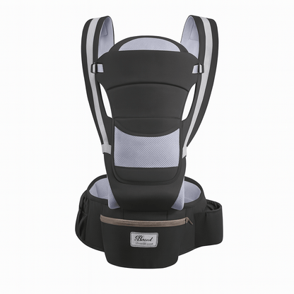 MildlyMama - Ergonomic Baby Carrier Black Size Adjustable Soft Fabric with Storage Bag Baby Carriers