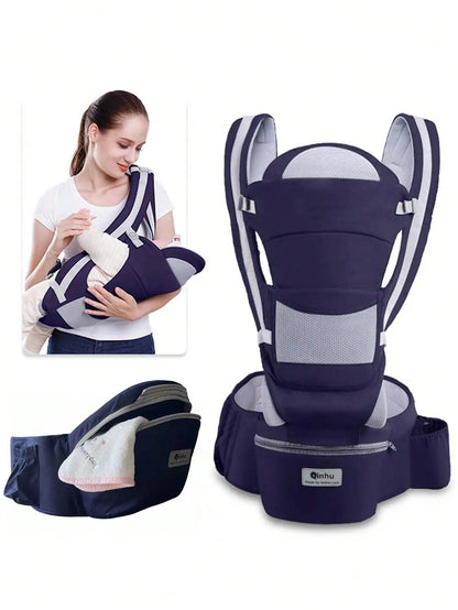 MildlyMama - Ergonomic Baby Carrier with Hip Seat for Newborns and Toddlers – Soft, Breathable Fabric, Adjustable