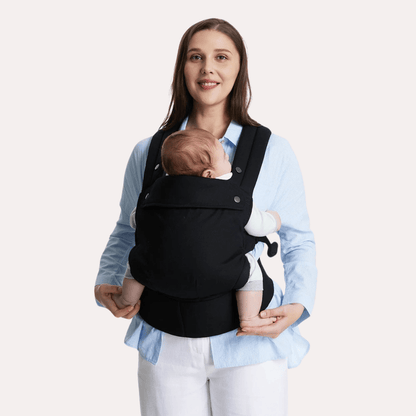 MildlyMama - Ergonomic Black Baby Carrier for Newborns to Toddlers – Comfortable, Breathable, Versatile Design Baby Carrier