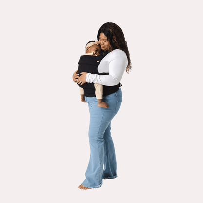 MildlyMama - Ergonomic Black Baby Carrier for Newborns to Toddlers – Comfortable, Breathable, Versatile Design Baby Carrier